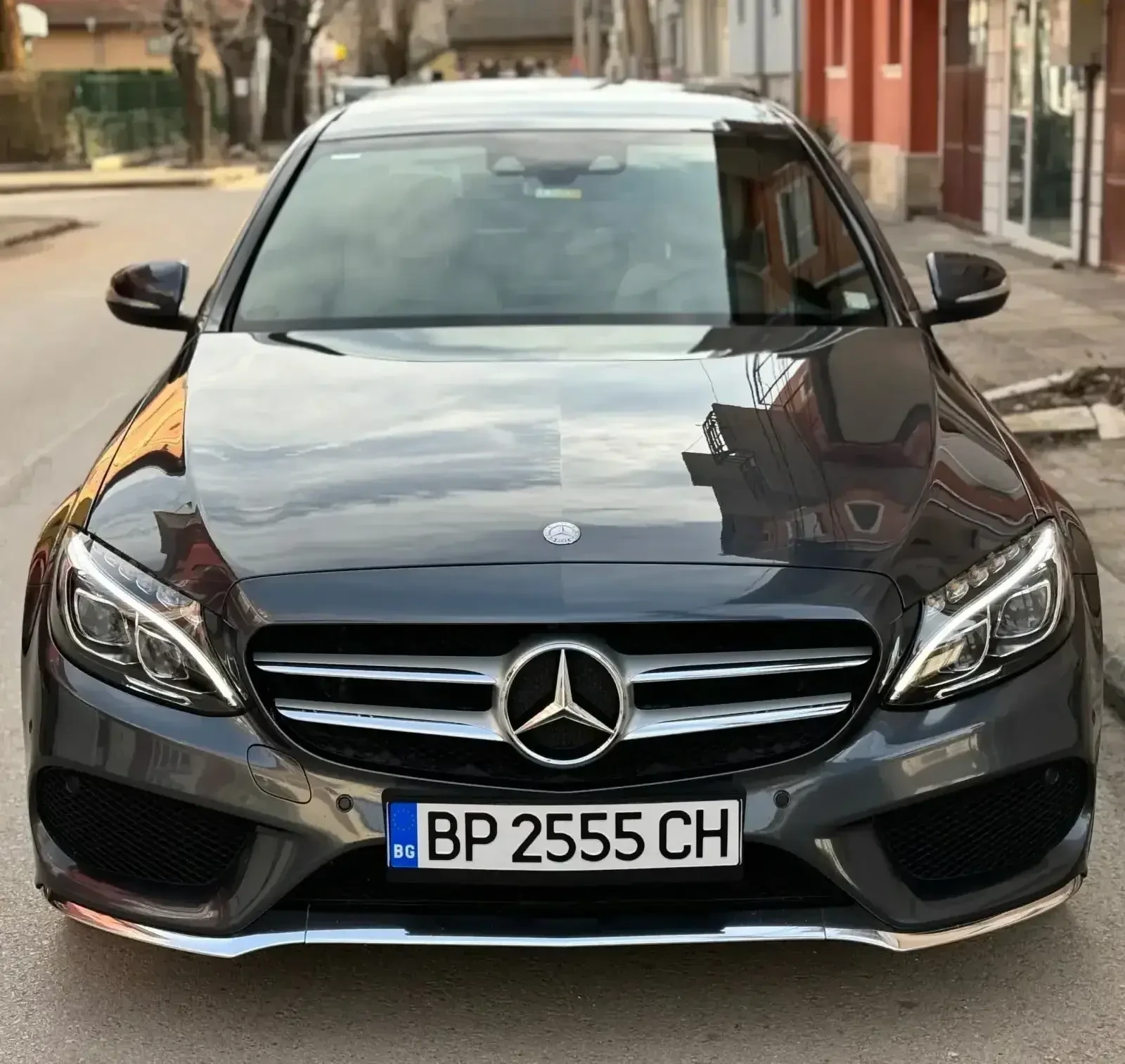 Mercedes-Benz C 220 AMG Line* Panorama* HUD* Burmester* Автоматик - [1] 