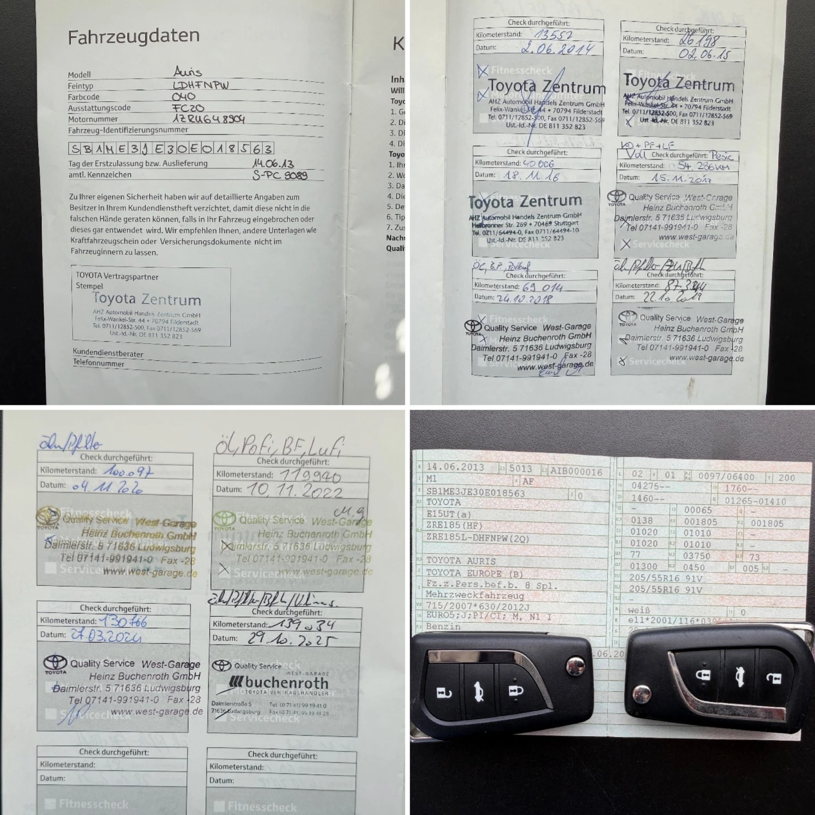 Toyota Auris 1.6i* СЕРВИЗНА КНИЖКА С ПЪЛНА ИСТОРИЯ В TOYOTA, снимка 15 - Автомобили и джипове - 55556228