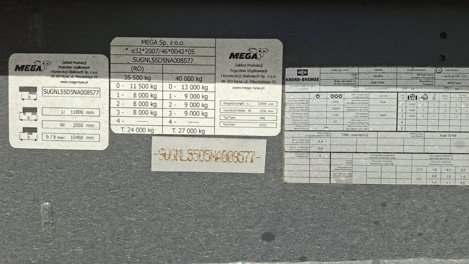 Полуремарке Mega LIGHT-3, снимка 5 - Ремаркета - 55324387