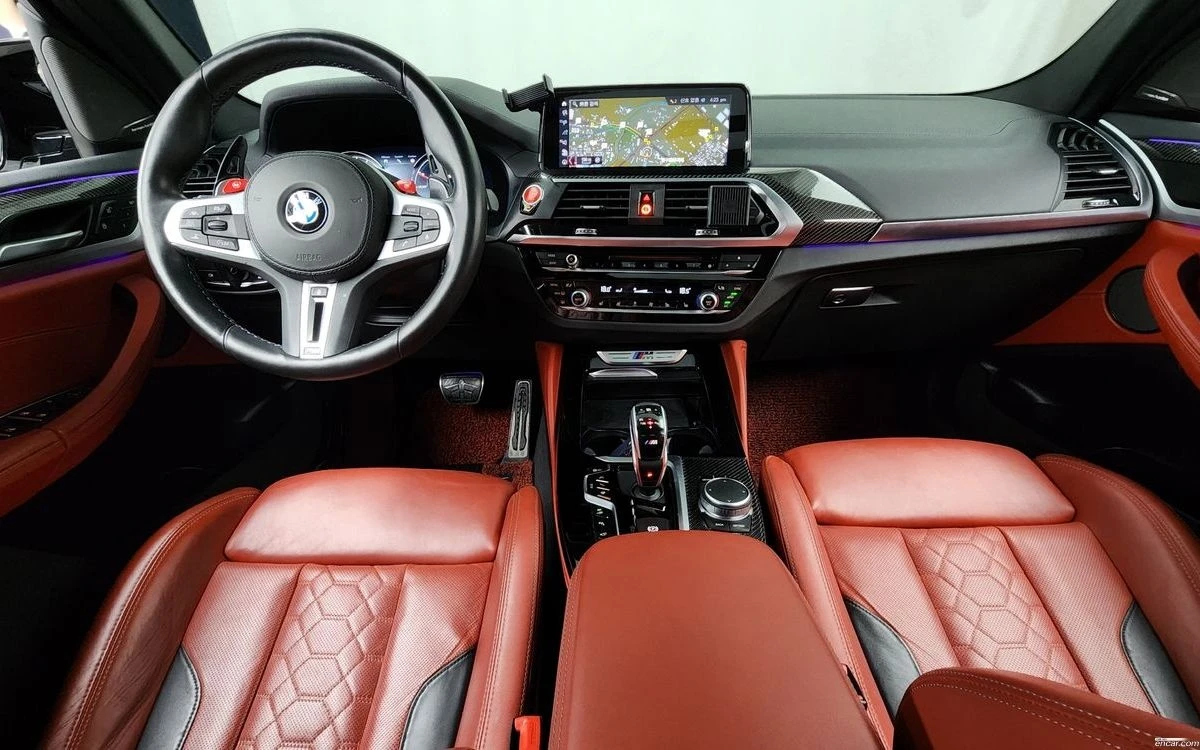 BMW X3 M * RED INTERIOR * ОБДУХВАНЕ * HEAD UP * , снимка 13 - Автомобили и джипове - 55254298