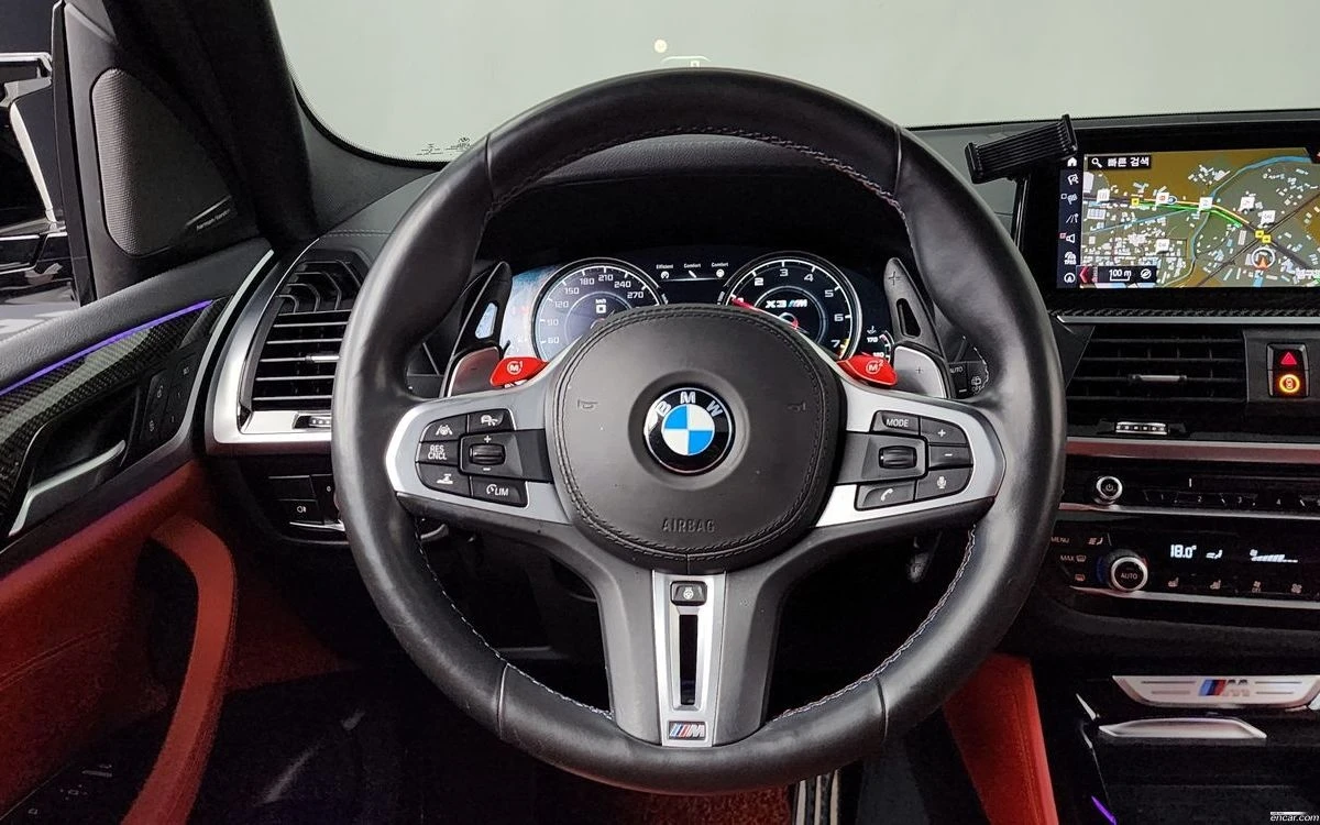 BMW X3 M * RED INTERIOR * ОБДУХВАНЕ * HEAD UP * , снимка 8 - Автомобили и джипове - 55254298