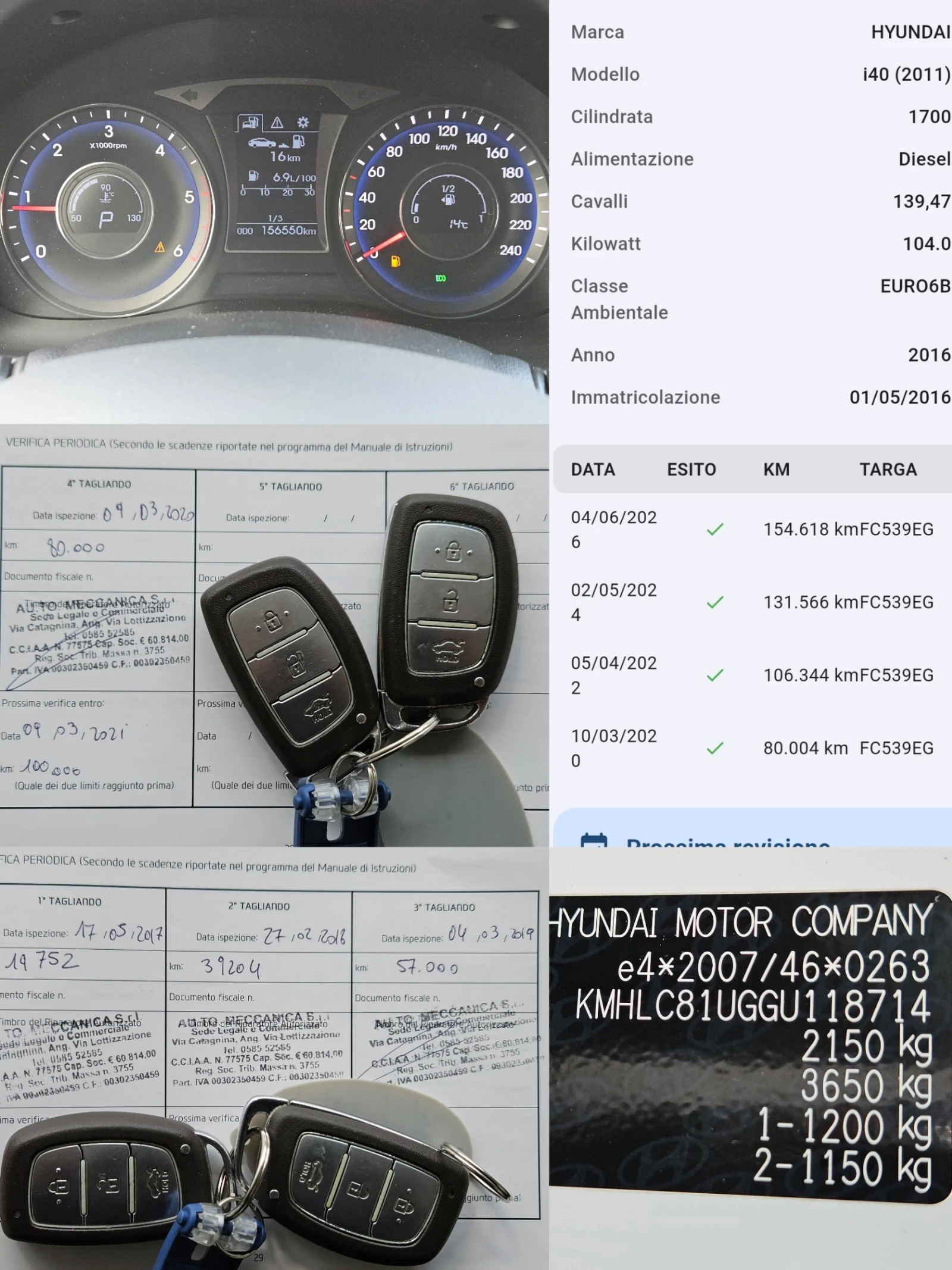 Hyundai I40 1.7CRDI/156000km/7ск/LED/КСЕНОН/NAVI/БЛУТУТ/EURO 6, снимка 12 - Автомобили и джипове - 56196530