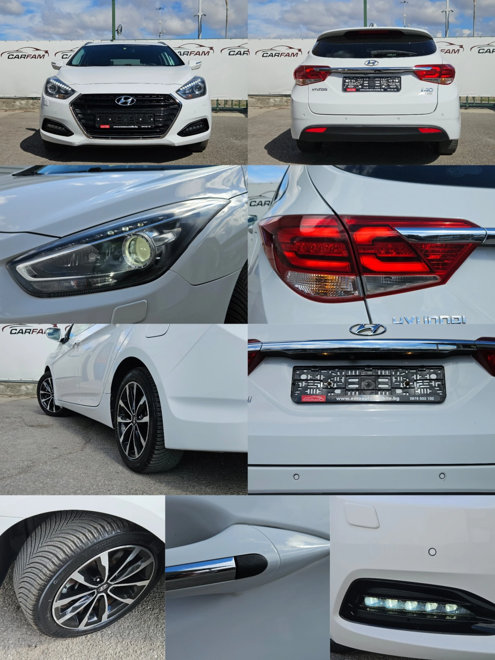 Hyundai I40 1.7CRDI/156000km/7ск/LED/КСЕНОН/NAVI/БЛУТУТ/EURO 6, снимка 17 - Автомобили и джипове - 56196530