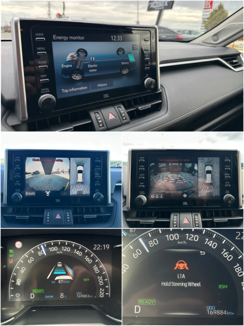 Toyota Rav4 В ГАРАНЦИЯ/ОБСЛУЖЕН 2.5 vvt-ie h Lounge 218cv e-cv, снимка 13 - Автомобили и джипове - 53527938