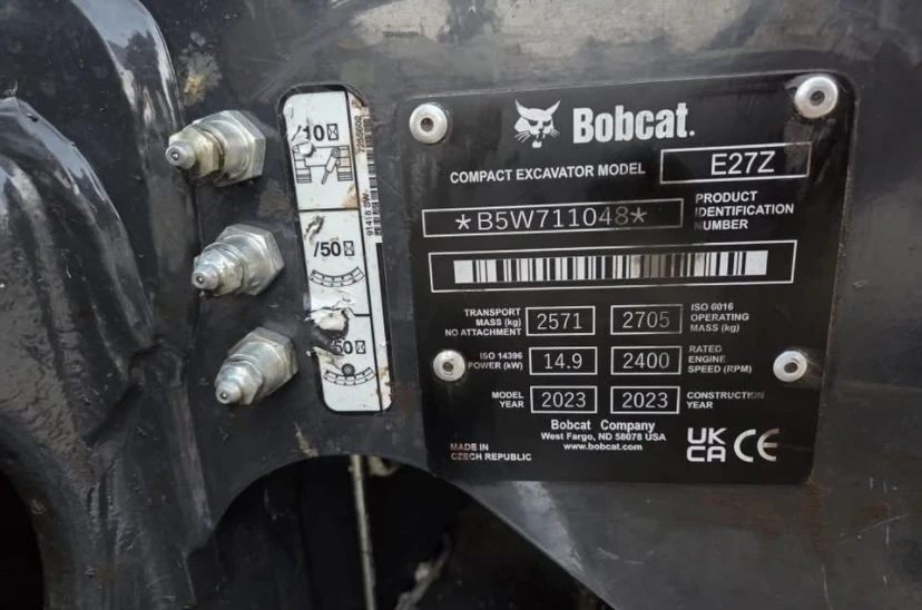 Багер Bobcat Е27Z, снимка 5 - Индустриална техника - 55996428