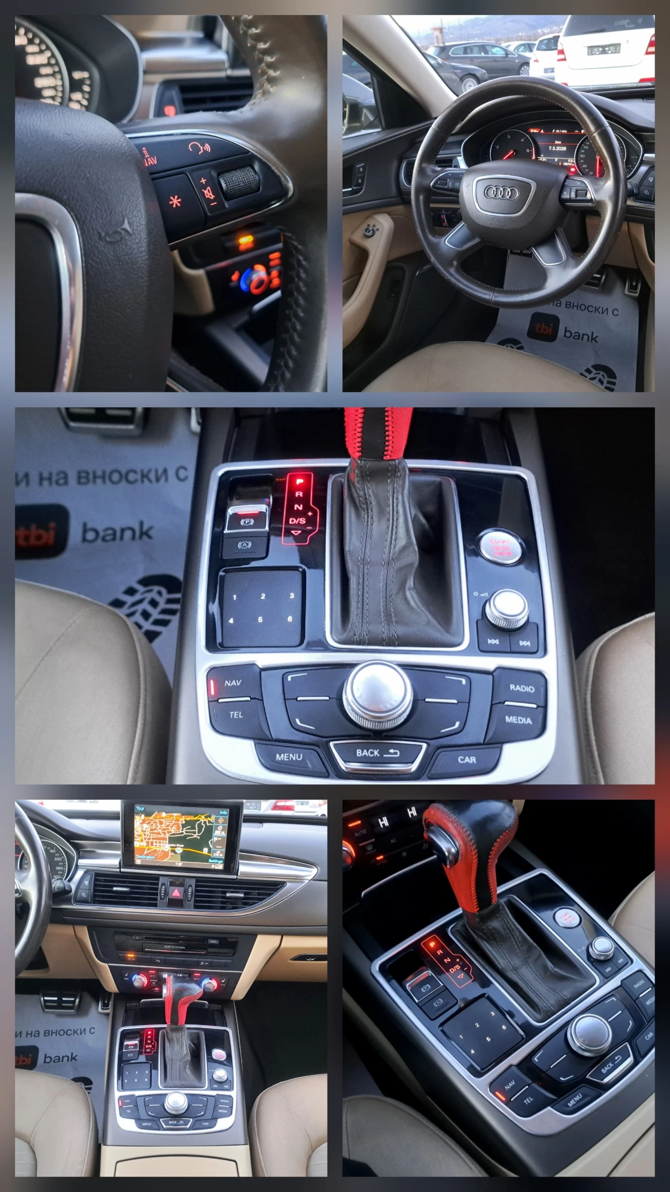 Audi A6 2.0TDI* DISTR* BOSE* LED* NAVI* CAM* FULL&FULL, снимка 14 - Автомобили и джипове - 53847785