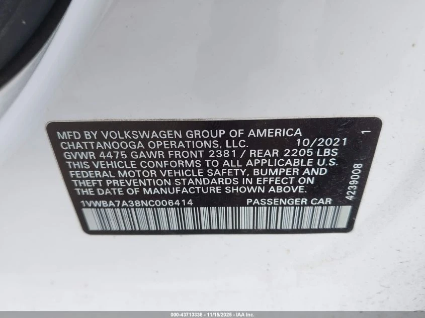 VW Passat 2l Volkswagen 2.0T Limited Edition - изображение 9