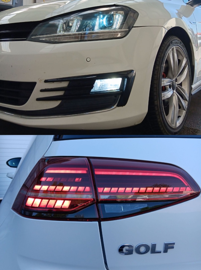 VW Golf VII 1.6TDI R-line LED Bluemotion Oryx White Pearl , снимка 3 - Автомобили и джипове - 45597934