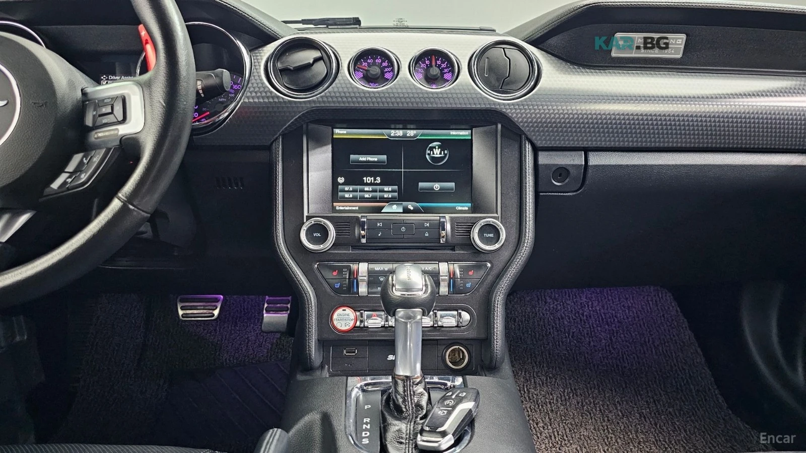 Ford Mustang 2.3* ПОДГРЕВ* ОБДУХВАНЕ* NAVI* КОЖА* CARBON, снимка 16 - Автомобили и джипове - 55139110