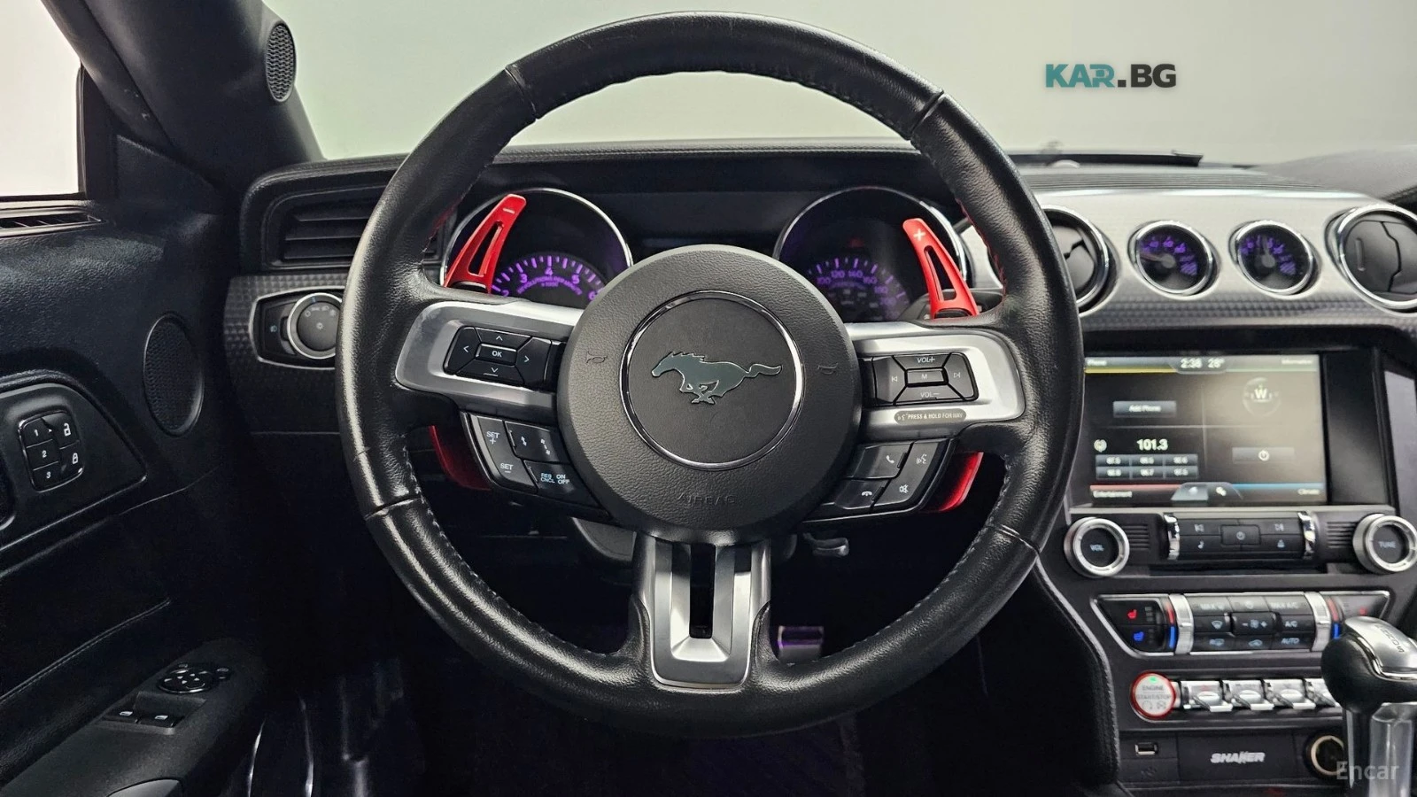 Ford Mustang 2.3* ПОДГРЕВ* ОБДУХВАНЕ* NAVI* КОЖА* CARBON, снимка 13 - Автомобили и джипове - 55139110