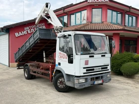 Iveco Eurocargo 100E15* Тристранен самосвал + Кран 3.100kg, снимка 1