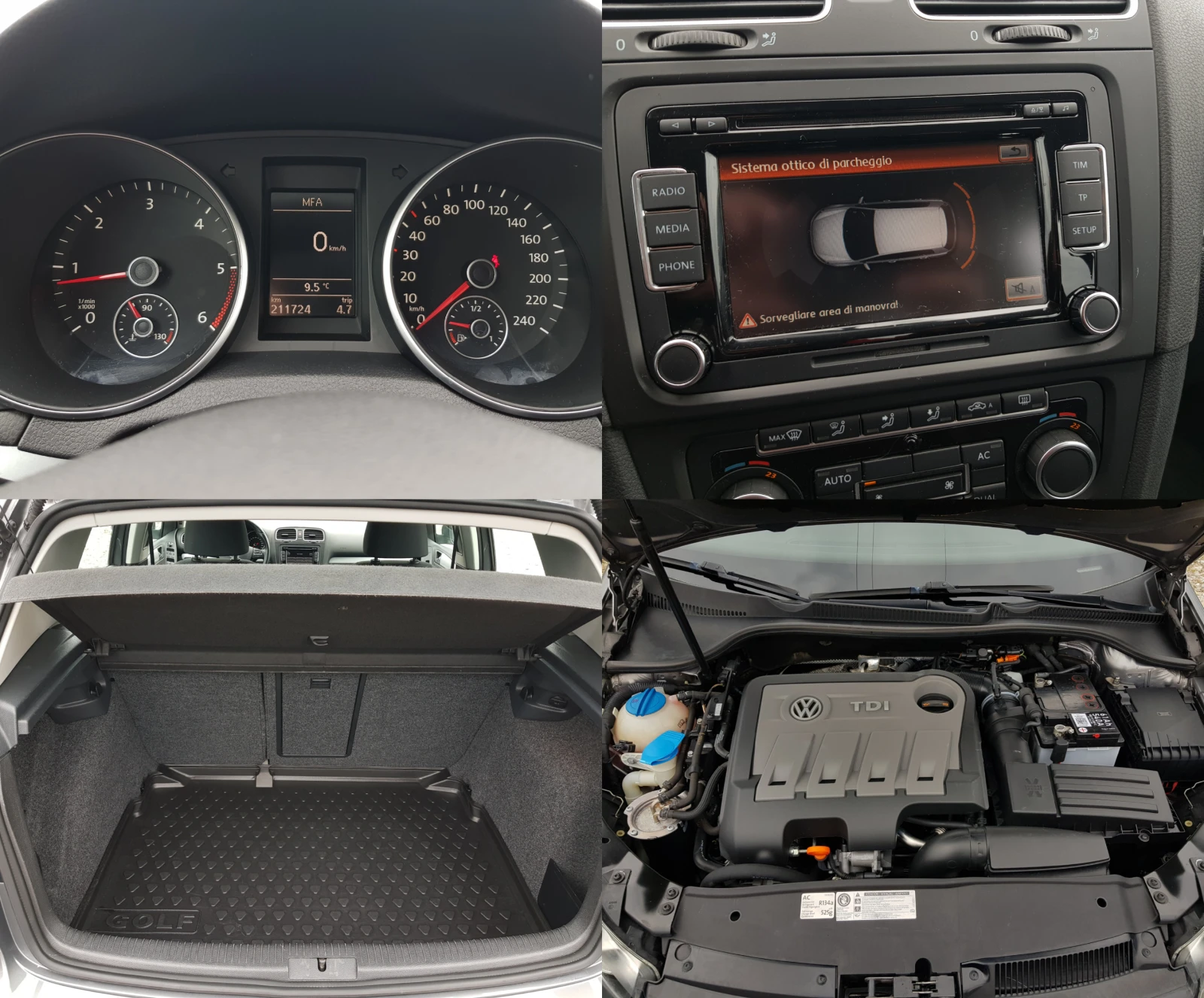 VW Golf 2.0 TDI-140 к.с. HIGHLINE 6 скорости EURO 5B, снимка 15 - Автомобили и джипове - 54380427