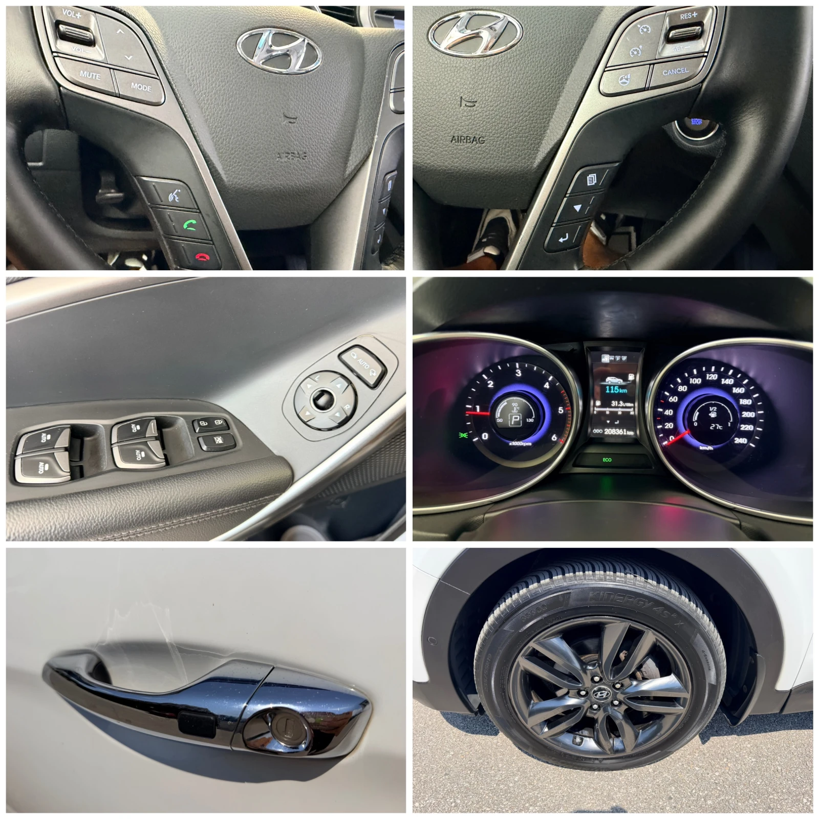 Hyundai Santa fe 2.2CRDI NAVI KOJA PODGREV KEYLESS-GO, снимка 16 - Автомобили и джипове - 55610413