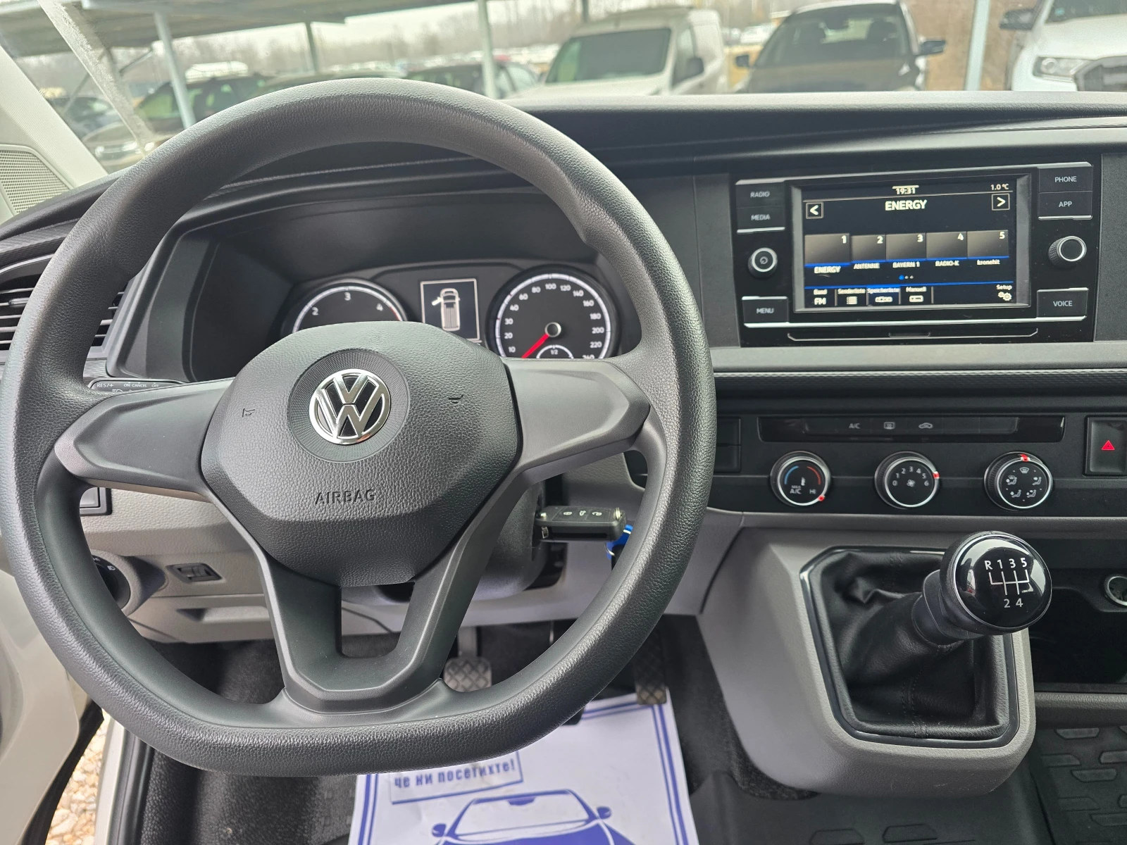 VW Transporter 2.0 TDI 110кс 8+ 1МЕСТА РЕАЛНИ КИЛОМЕТРИ ДЪЛГА БАЗ, снимка 14 - Бусове и автобуси - 53791650