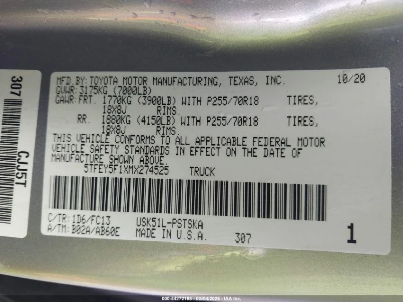 Toyota Tundra 5.7l Sr5, снимка 9 - Автомобили и джипове - 53570889