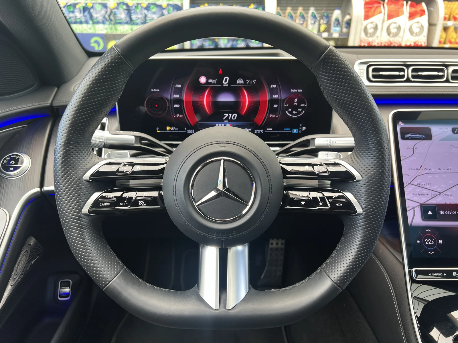 Mercedes-Benz S 450 LONG / AMG / 4-MATIC  / HUD / PANO / 360 /, снимка 11 - Автомобили и джипове - 54413548
