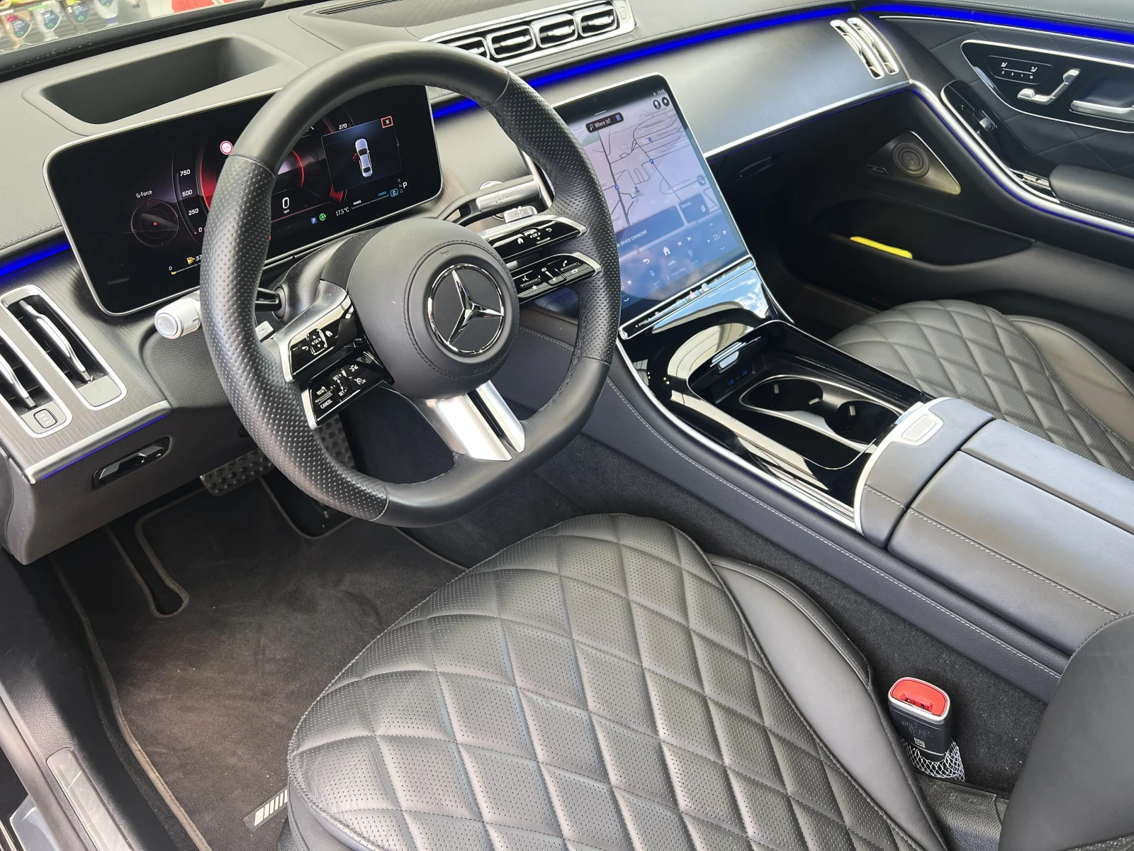 Mercedes-Benz S 450 LONG / AMG / 4-MATIC  / HUD / PANO / 360 /, снимка 9 - Автомобили и джипове - 54413548
