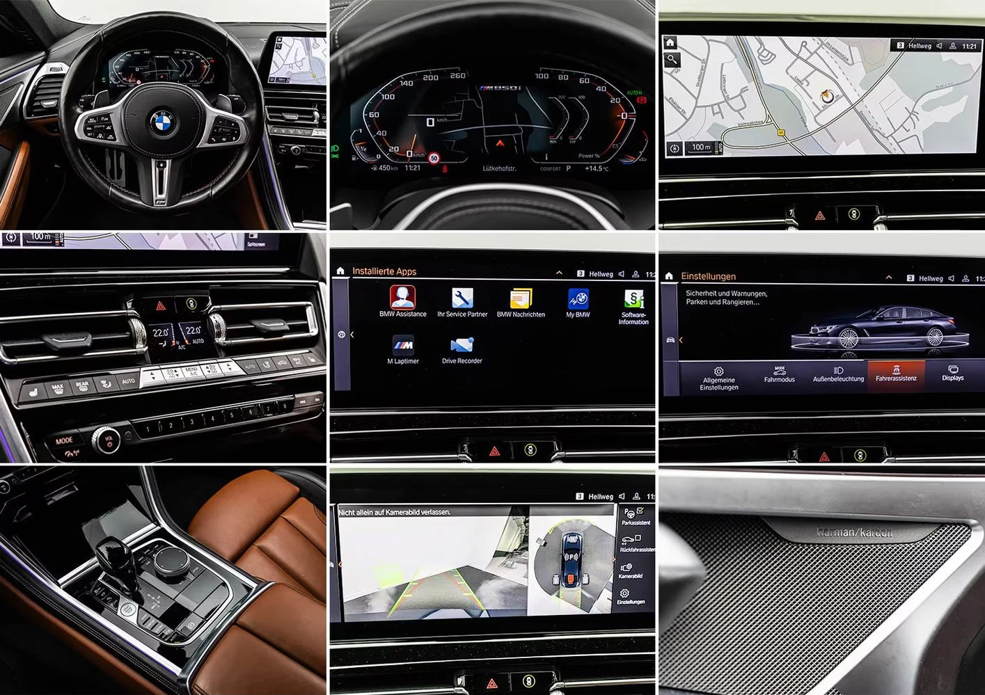 BMW 850 xDRIVE/530HP/GRAN COUPE/LASER/ACC/HUD/360/739z, снимка 16 - Автомобили и джипове - 55655676