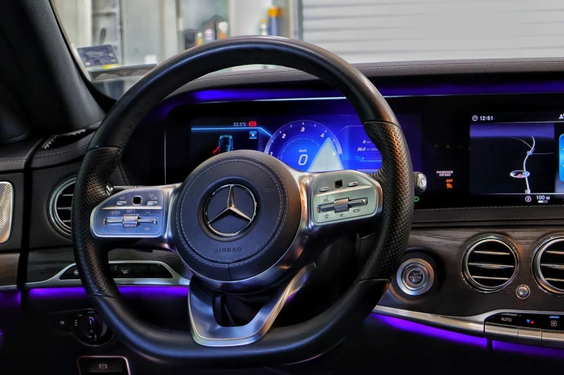 Mercedes-Benz S 400  AMG* 4MAT* 9G* DISTR* HUD* ВАКУМ* ОБДУХ* 360САМ* , снимка 7 - Автомобили и джипове - 52545728