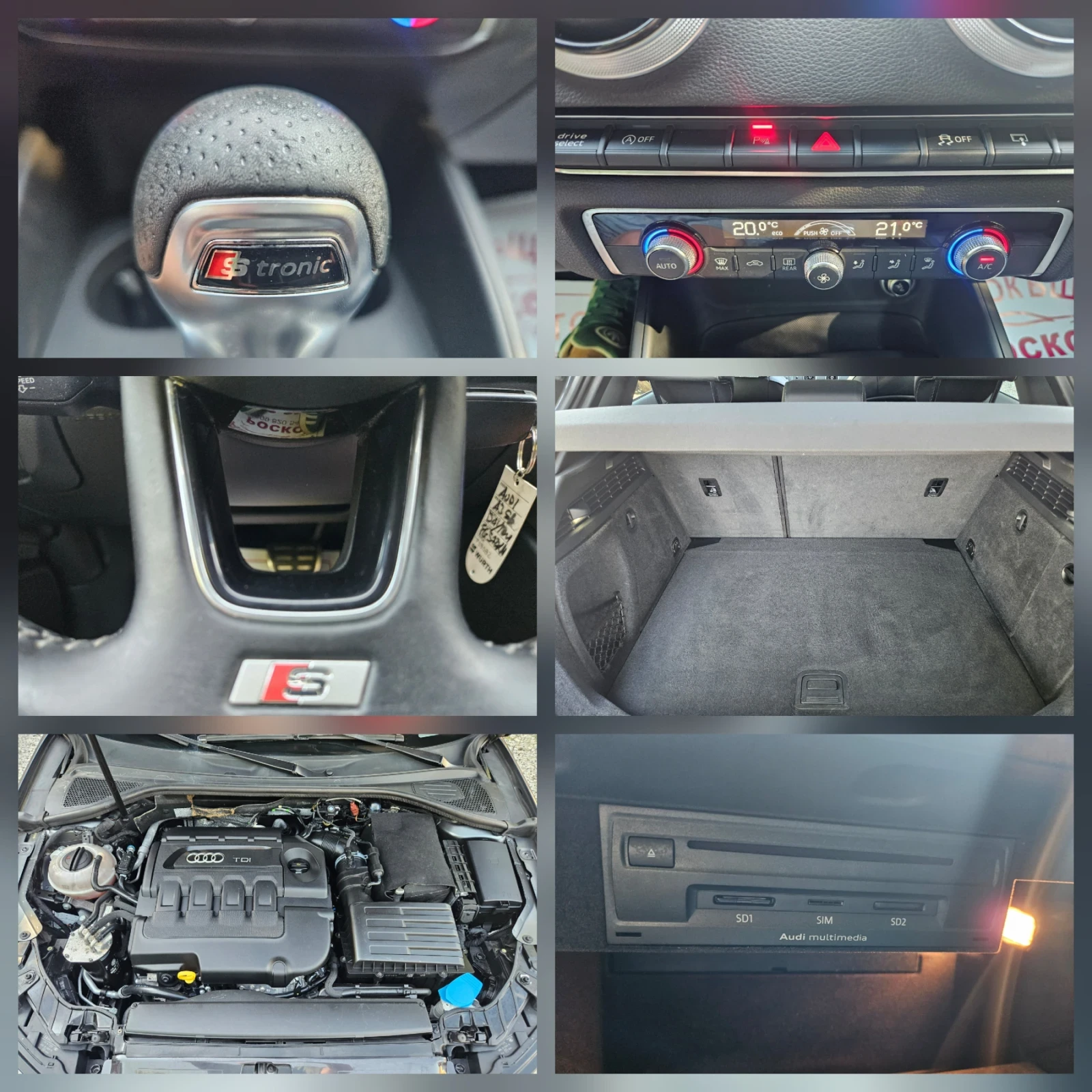 Audi A3 2, 0 TDI Sline Quattro, снимка 13 - Автомобили и джипове - 54997353