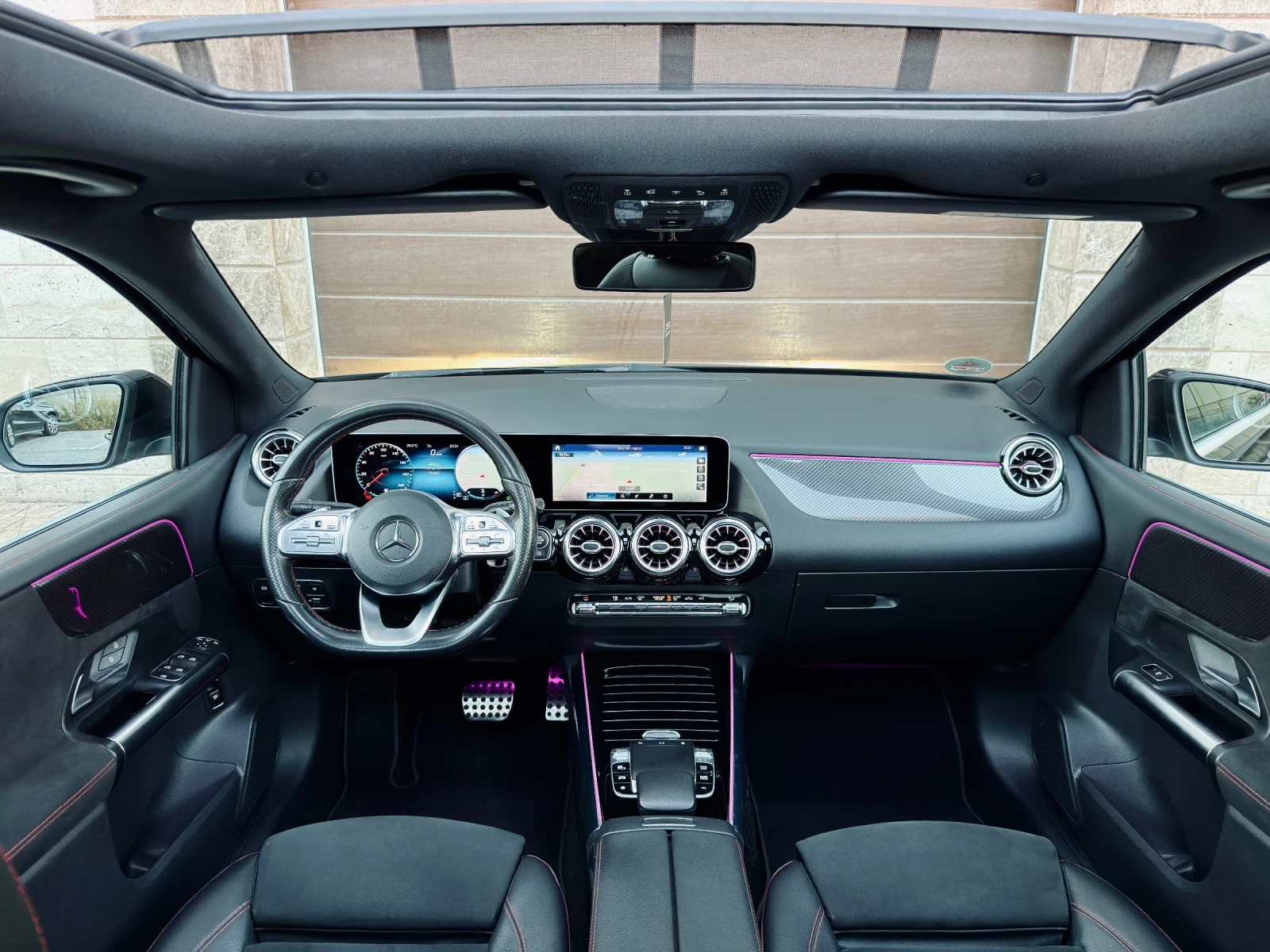 Mercedes-Benz B 200 FULL AMG Panorama Carbon LED ЛИЗИНГ , снимка 9 - Автомобили и джипове - 55180790