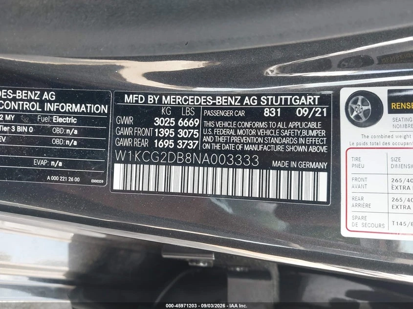 Mercedes-Benz EQS 450+ , снимка 9 - Автомобили и джипове - 56217981
