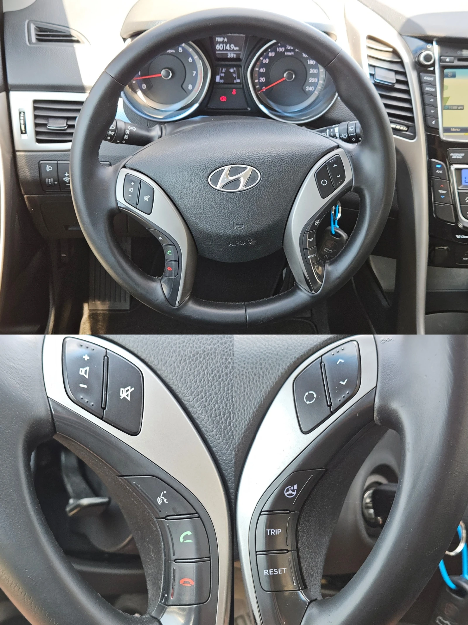 Hyundai I30 1.4I/GPL/100k.c/6ск/LED/КАМЕРА/NAVI/БЛУТУТ/EURO 5B, снимка 11 - Автомобили и джипове - 55444576