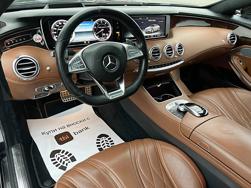 Mercedes-Benz S 63 AMG S6.3AMG COUPE-PANORAMA-HEAD UP-DISTRONIK-BURMESTER, снимка 9 - Автомобили и джипове - 48005887