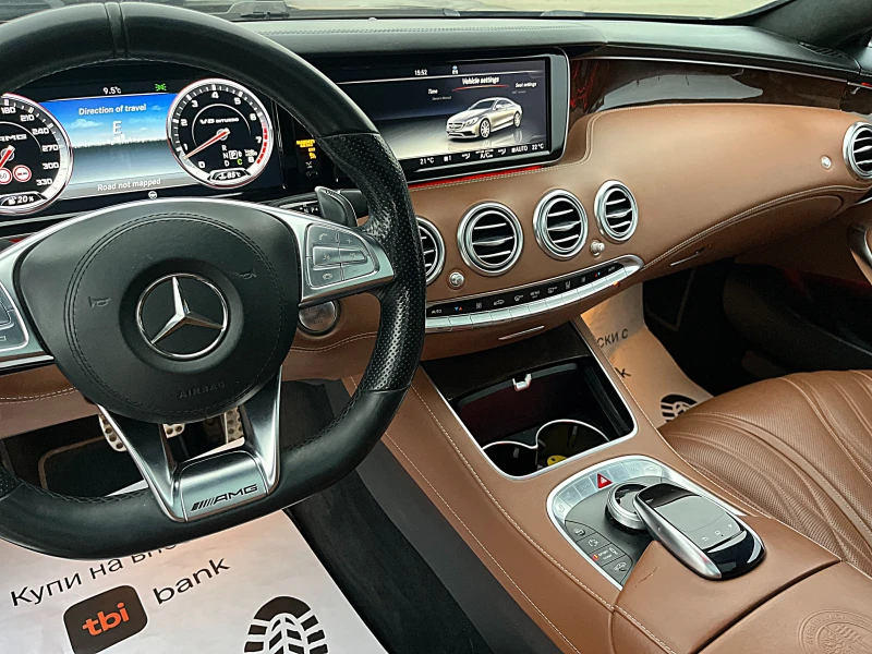 Mercedes-Benz S 63 AMG S6.3AMG COUPE-PANORAMA-HEAD UP-DISTRONIK-BURMESTER, снимка 11 - Автомобили и джипове - 48005887