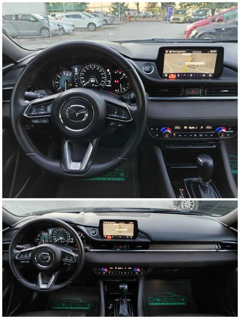 Mazda 6 2.2d-182к.с/НАВИГАЦИЯ/АВТОМАТИК/ПОДГРЕВ/ОБДУХВАНЕ!, снимка 8 - Автомобили и джипове - 50887108