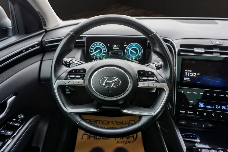 Hyundai Tucson 1.6 HEV EXE AUTO PANO * ПОДГРЕВ* * ОБДУХВАНЕ* , снимка 9 - Автомобили и джипове - 52418369