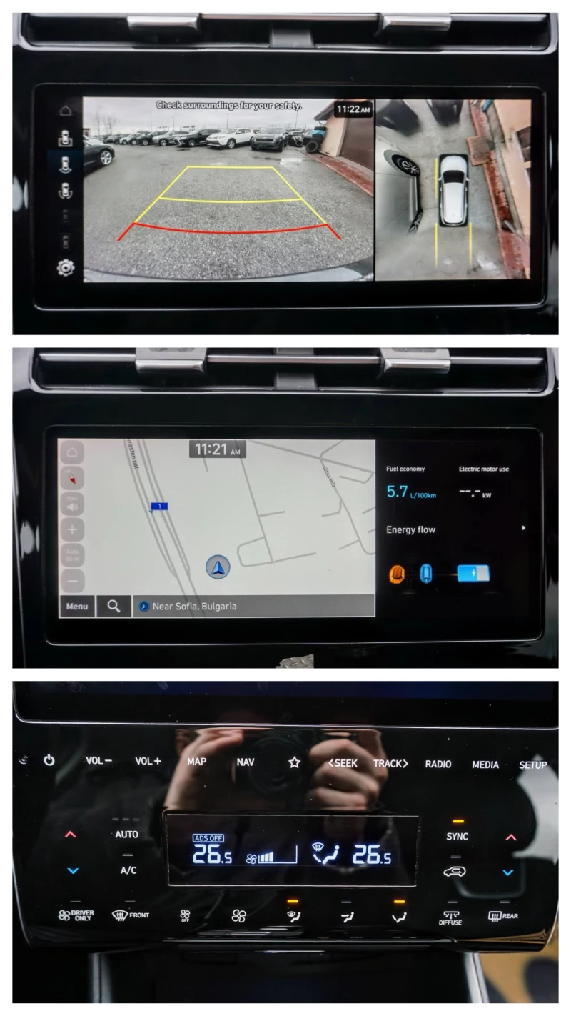 Hyundai Tucson 1.6 HEV EXE AUTO PANO * ПОДГРЕВ* * ОБДУХВАНЕ* , снимка 10 - Автомобили и джипове - 52418369