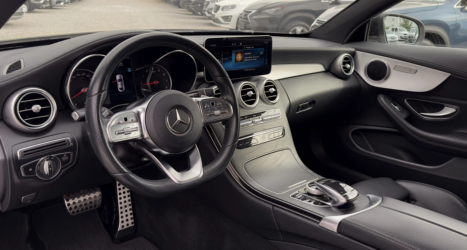 Mercedes-Benz C 180 Face AMG Line 9G КОЖА ПОДГРЕВ КАМЕРА АСИСТЕНТИ, снимка 6 - Автомобили и джипове - 54456328