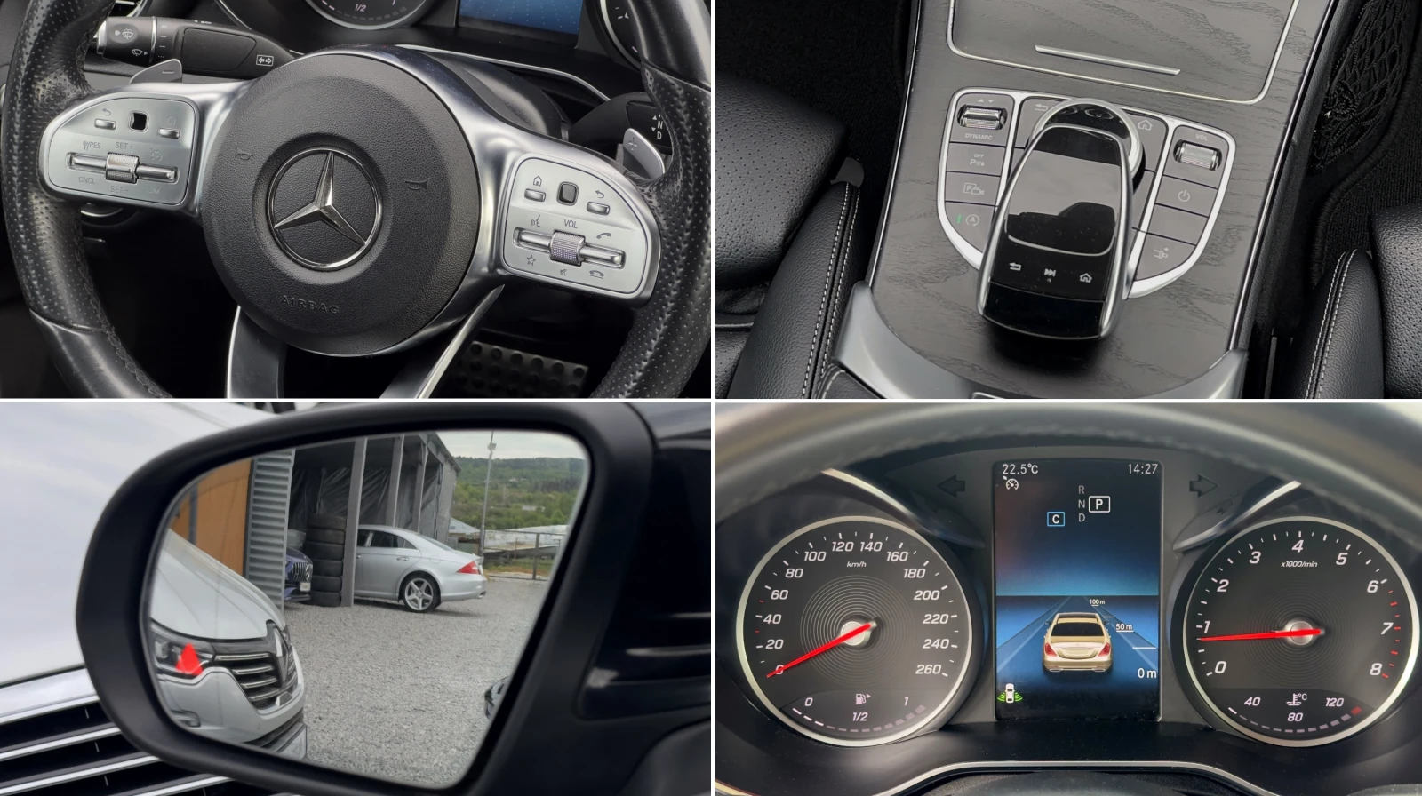 Mercedes-Benz C 180 Face AMG Line 9G КОЖА ПОДГРЕВ КАМЕРА АСИСТЕНТИ, снимка 11 - Автомобили и джипове - 54456328
