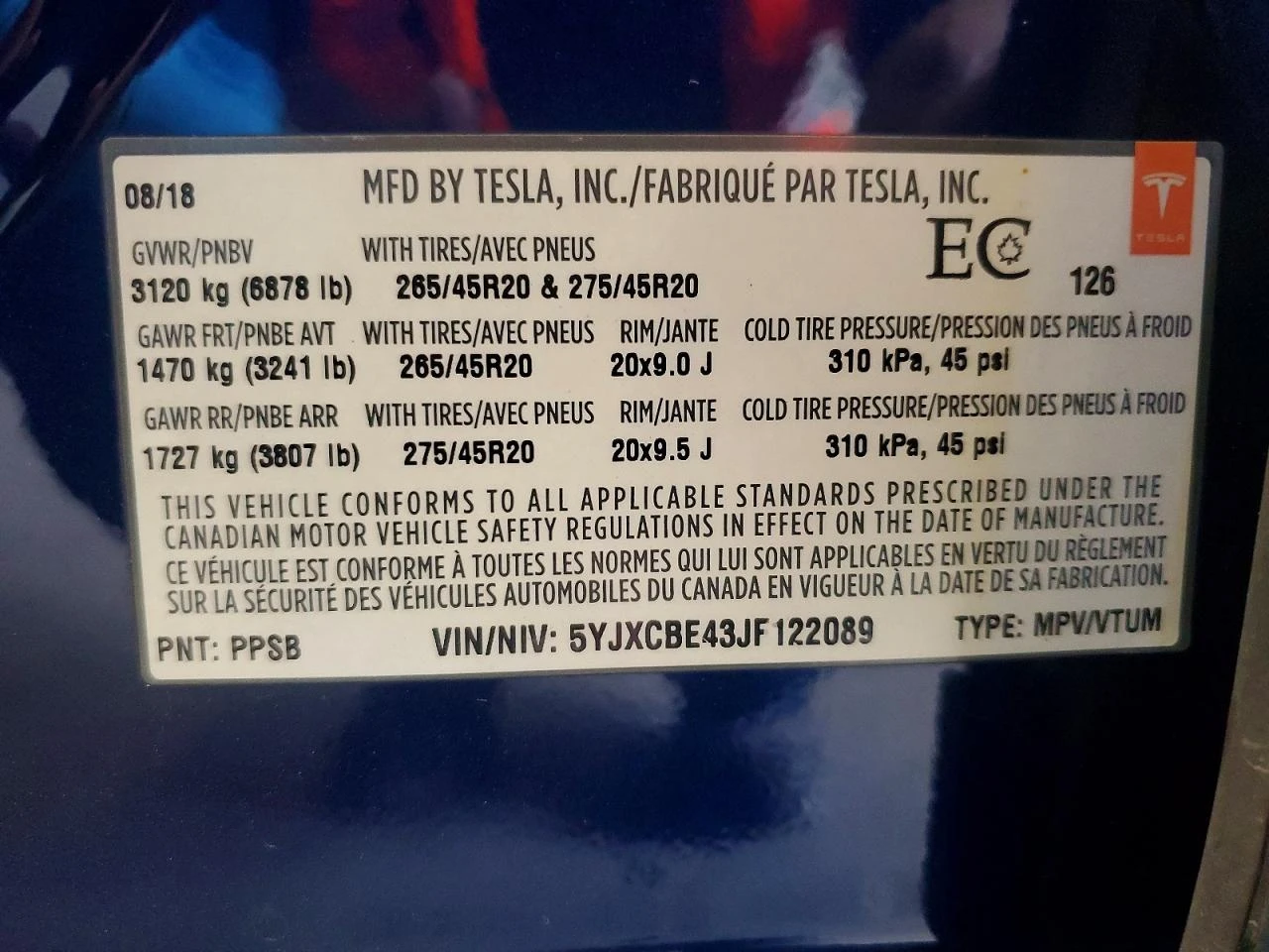Tesla Model X P100D AWD, снимка 13 - Автомобили и джипове - 55893539