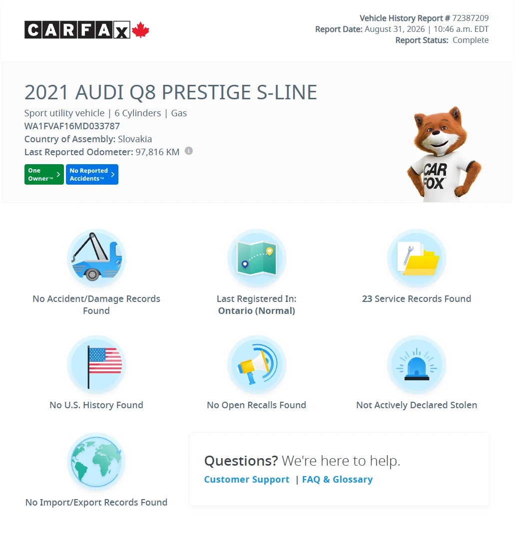 Audi Q8 CARFAX ������� | 2021 | 100 286 �� | Mobile.bg � ����������� 14