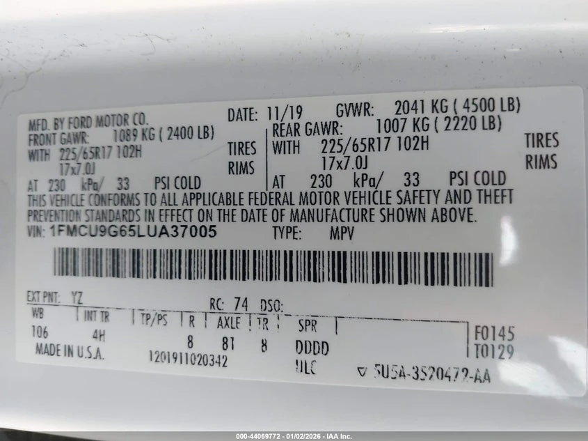 Ford Escape 1.5l Se, снимка 9 - Автомобили и джипове - 53923844