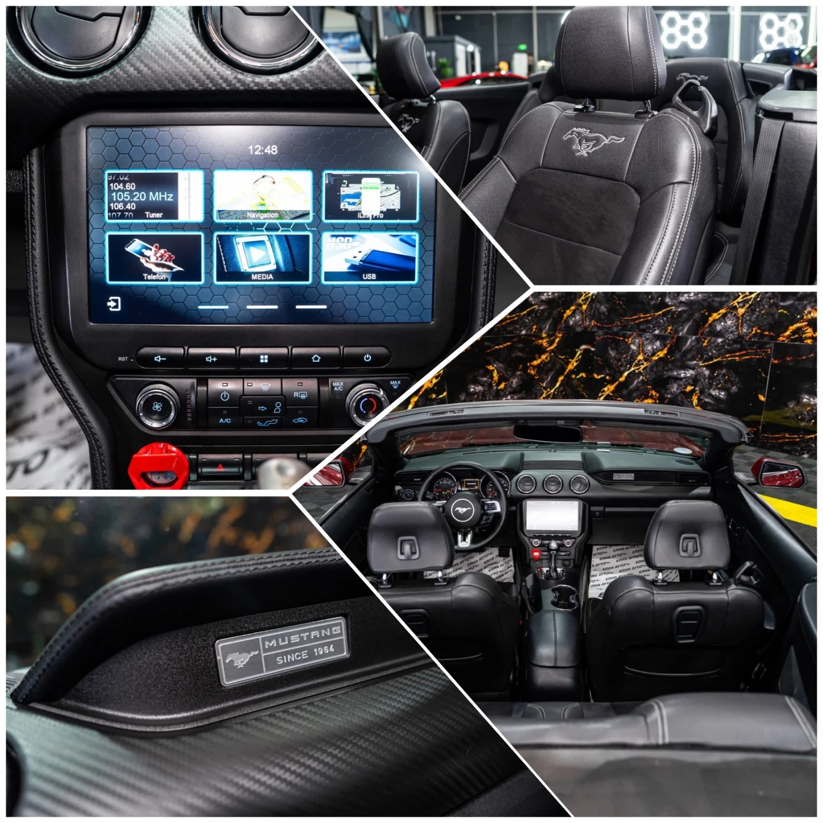Ford Mustang 2.3 ECOBOOST CABRIO LED NAVI ЛИЗИНГ 100%, снимка 16 - Автомобили и джипове - 55002616