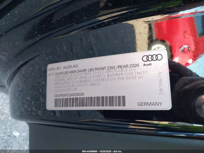 Audi A5 2.0L I-4 DI, DOHC, VVT, TURBO, 252HP All Wheel, снимка 16 - Автомобили и джипове - 53057426