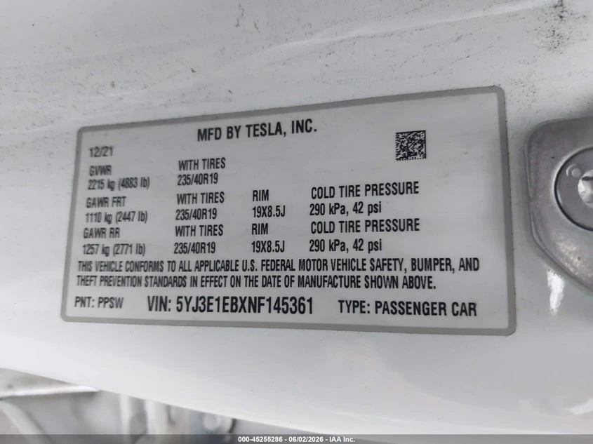 Tesla Model 3 Long Range Dual Motor All-Wheel Drive, снимка 9 - Автомобили и джипове - 55272138