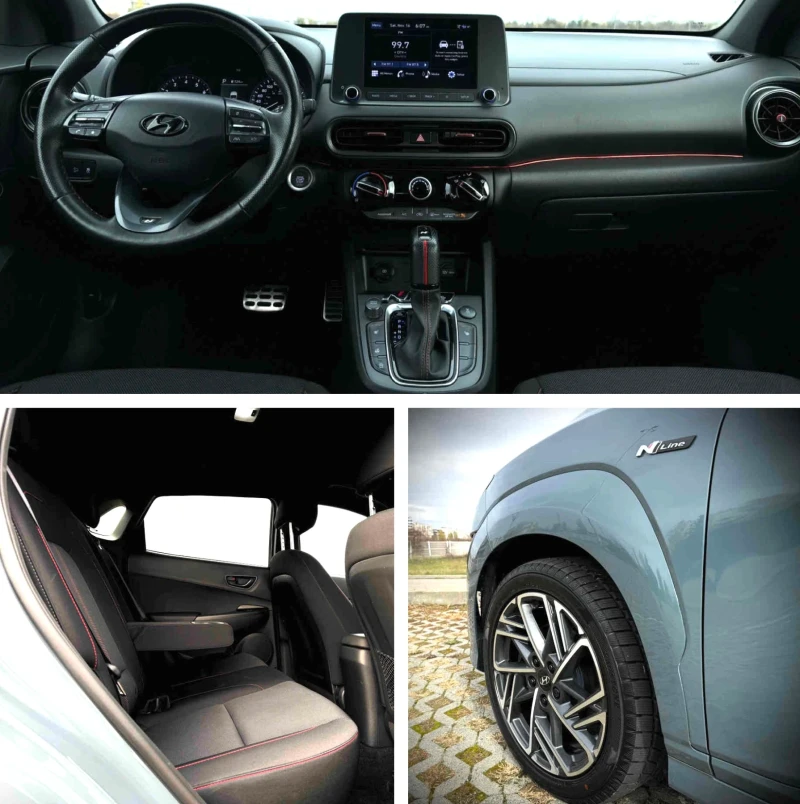 Hyundai Kona 1.6T* AWD* N-LINE, снимка 15 - Автомобили и джипове - 47994137