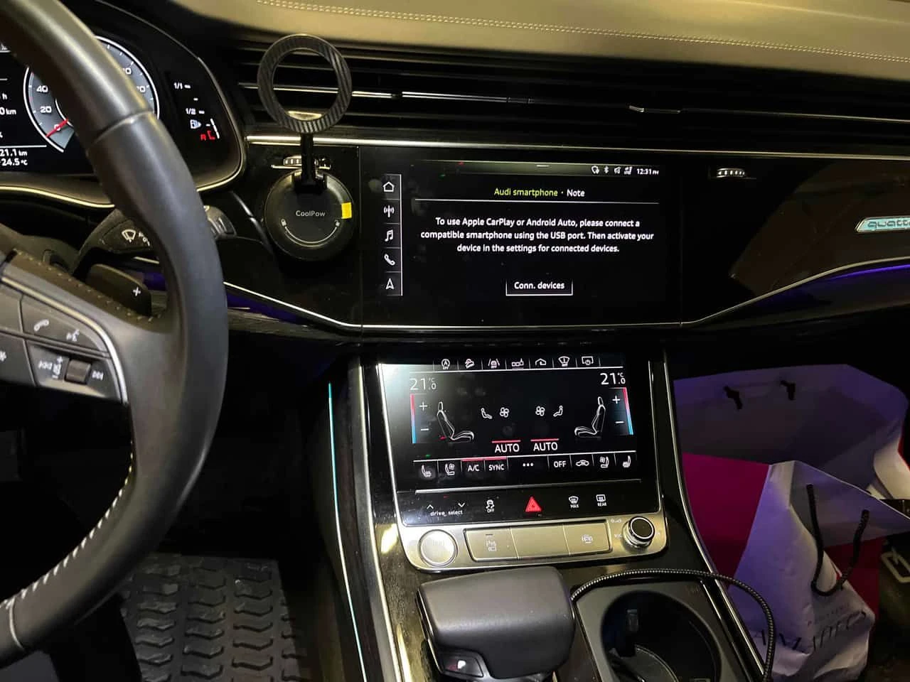 Audi Q8 * Technik * ДИСТРОНИК * 360 * ОБДУХВАНЕ * HUD, снимка 9 - Автомобили и джипове - 54647745