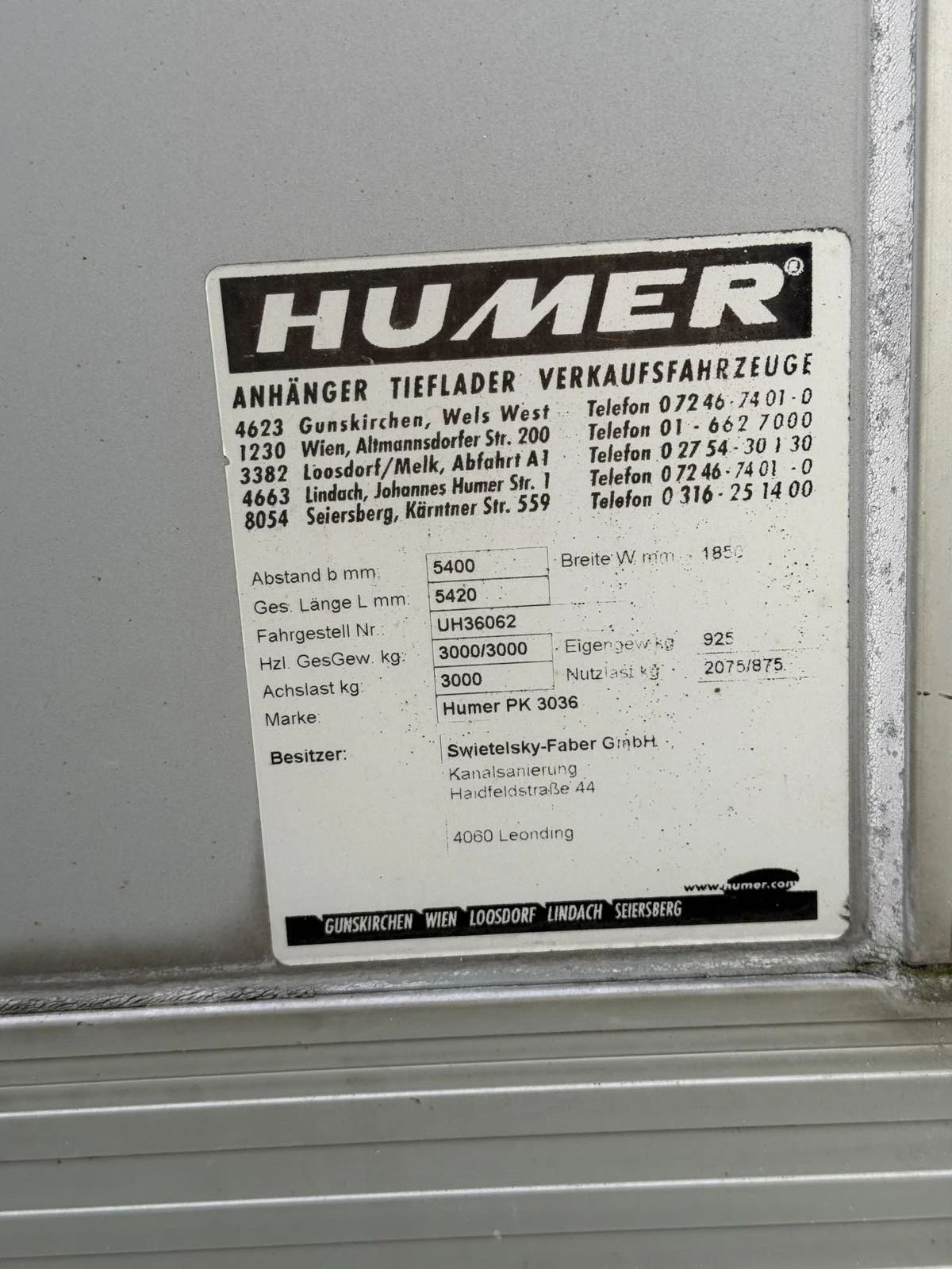 За автомобил Humbaur Pu2642-раб.мотори, снимка 9 - Ремаркета - 54190422