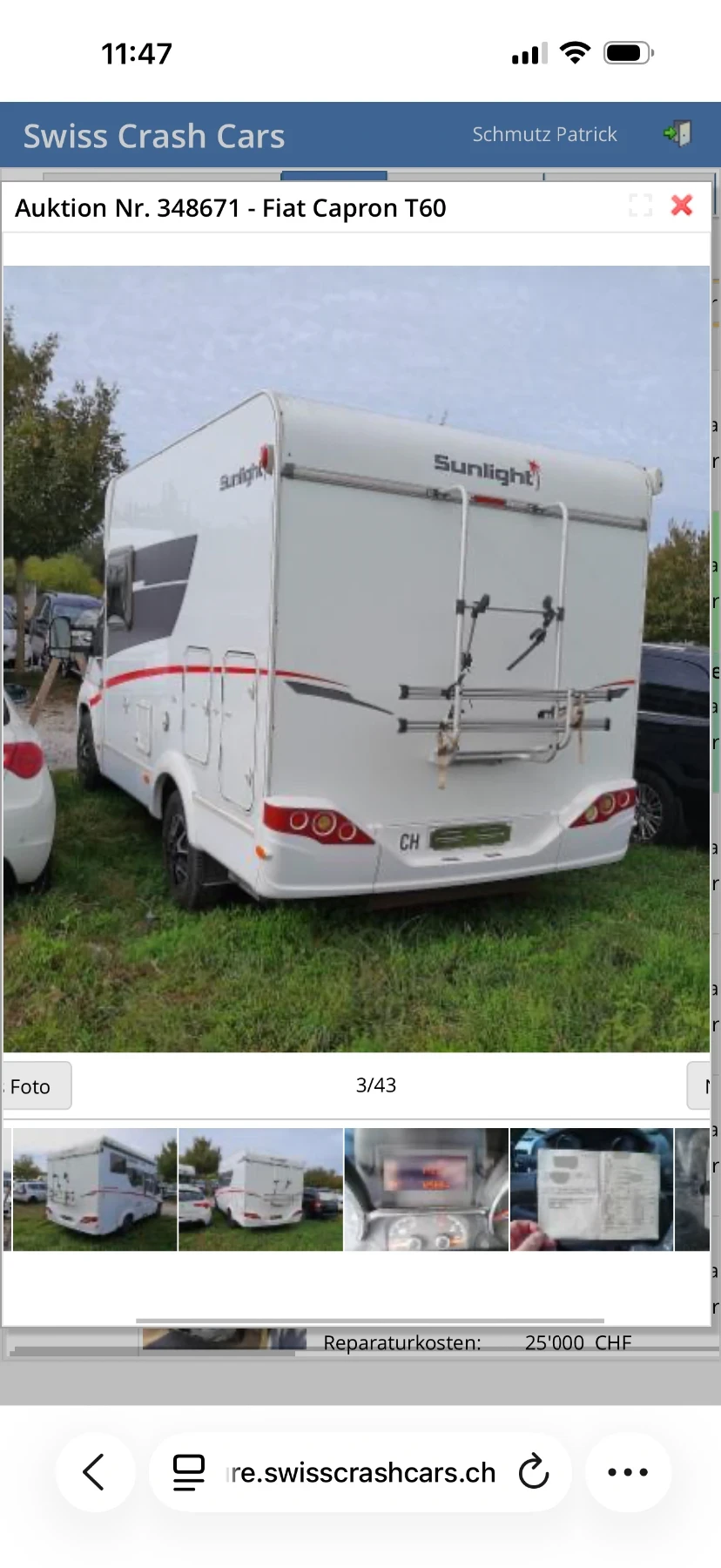 Кемпер SUNLIGHT Fiat Capron T60, снимка 4 - Каравани и кемпери - 56335346