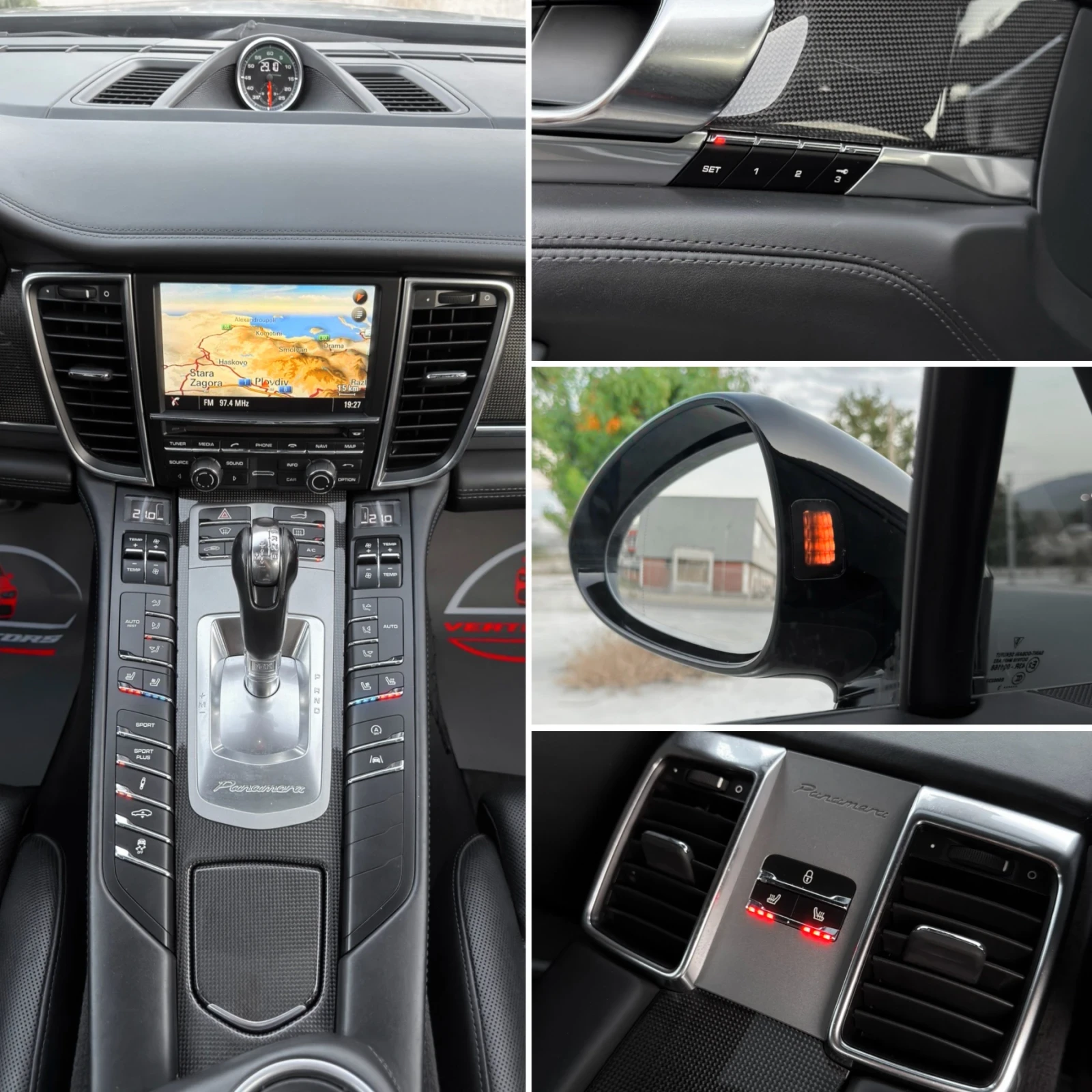 Porsche Panamera TURBO/ SPORT CHRONO/ CARBON/ 21 ZOLL/ PDK, снимка 11 - Автомобили и джипове - 55617974