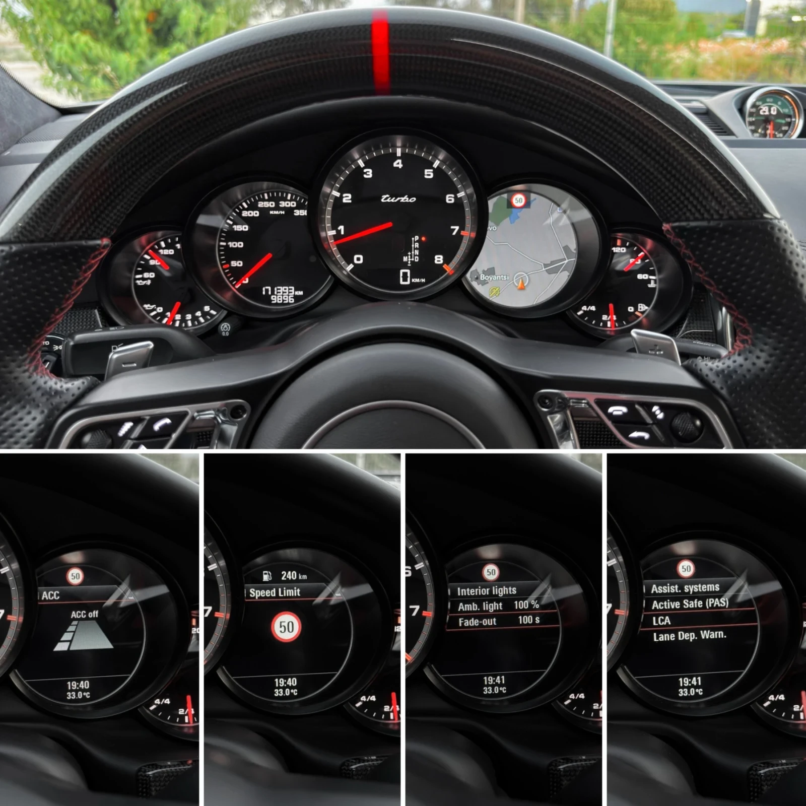 Porsche Panamera TURBO/ SPORT CHRONO/ CARBON/ 21 ZOLL/ PDK, снимка 16 - Автомобили и джипове - 55617974