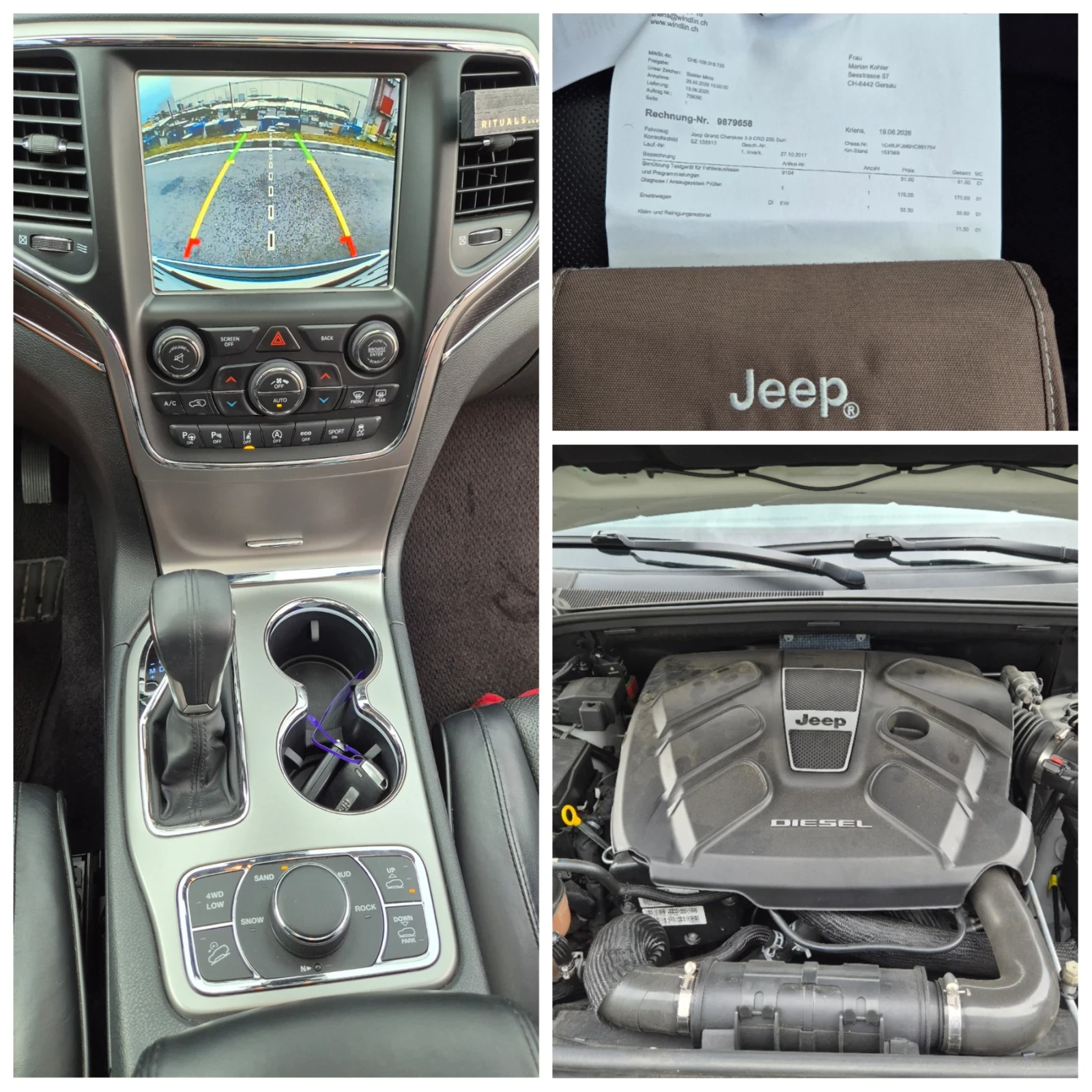 Jeep Grand cherokee 3.0d Summit 2017г.157х.км. Швейцария , снимка 17 - Автомобили и джипове - 55265186