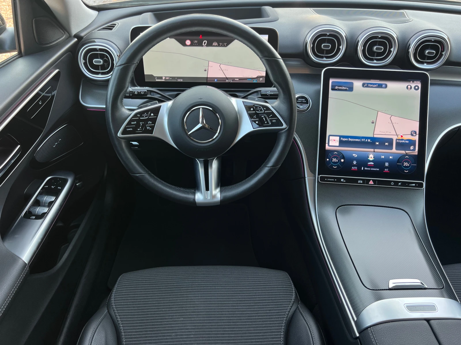 Mercedes-Benz C 300 d AMG/AMBIENT/MILD-HYBRID/LED/NAVI/360 KAMERA/FULL, снимка 9 - Автомобили и джипове - 55816080