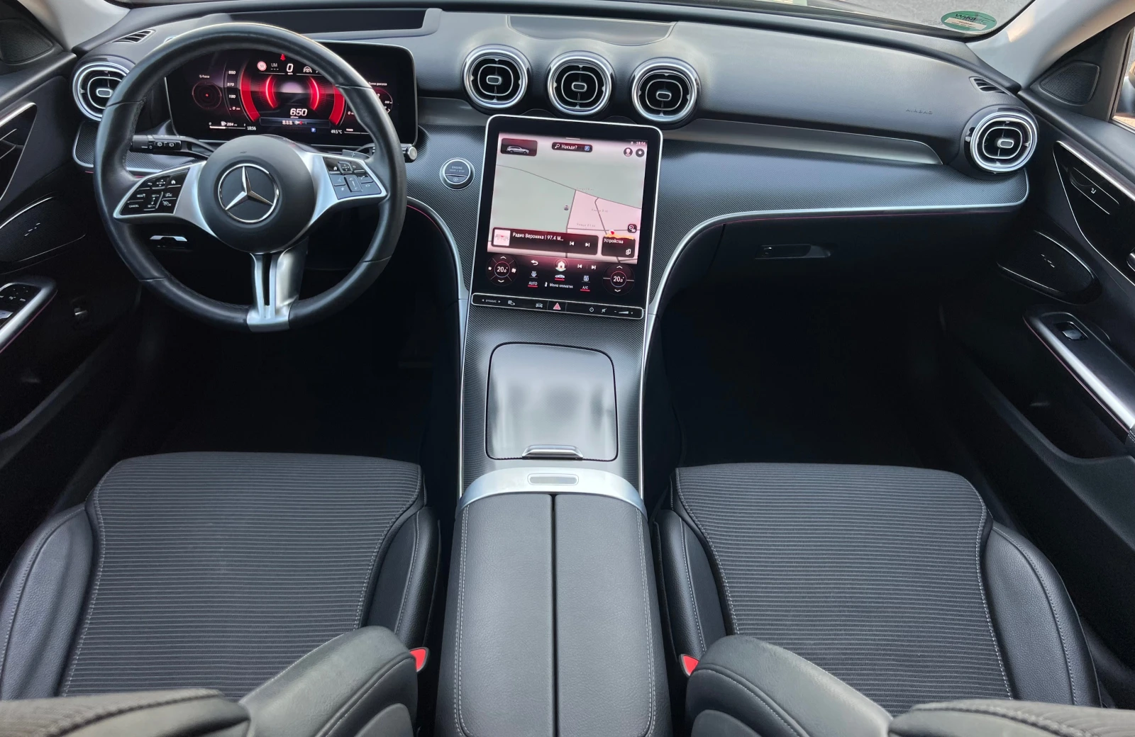 Mercedes-Benz C 300 d AMG/AMBIENT/MILD-HYBRID/LED/NAVI/360 KAMERA/FULL, снимка 8 - Автомобили и джипове - 55816080