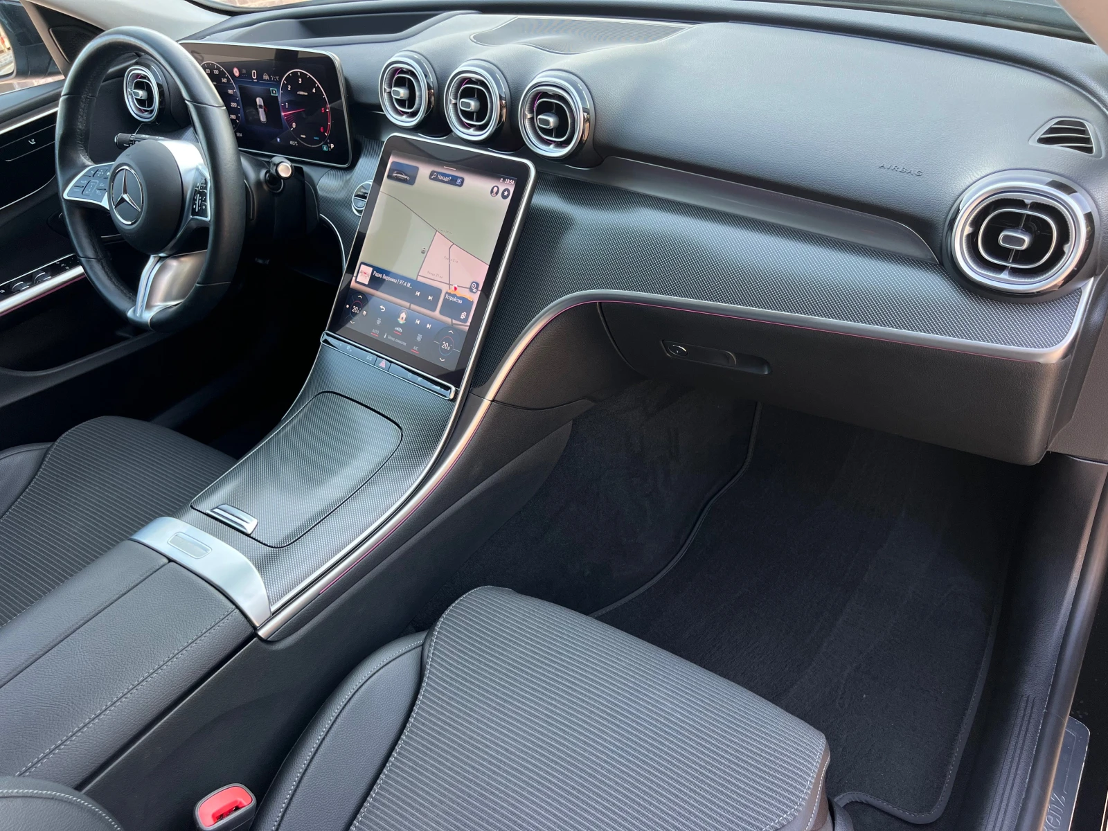 Mercedes-Benz C 300 d AMG/AMBIENT/MILD-HYBRID/LED/NAVI/360 KAMERA/FULL, снимка 15 - Автомобили и джипове - 55816080